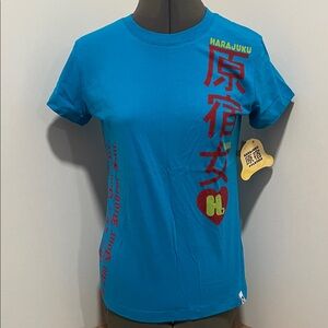 Harajuku Lovers Blue Tee with Red Print